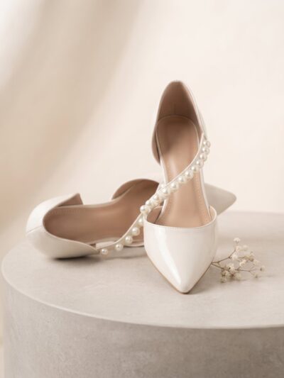 Escarpins Blancs de Style Mariée