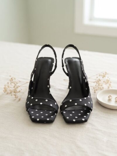 Escarpins Femmes Slingback à Pois